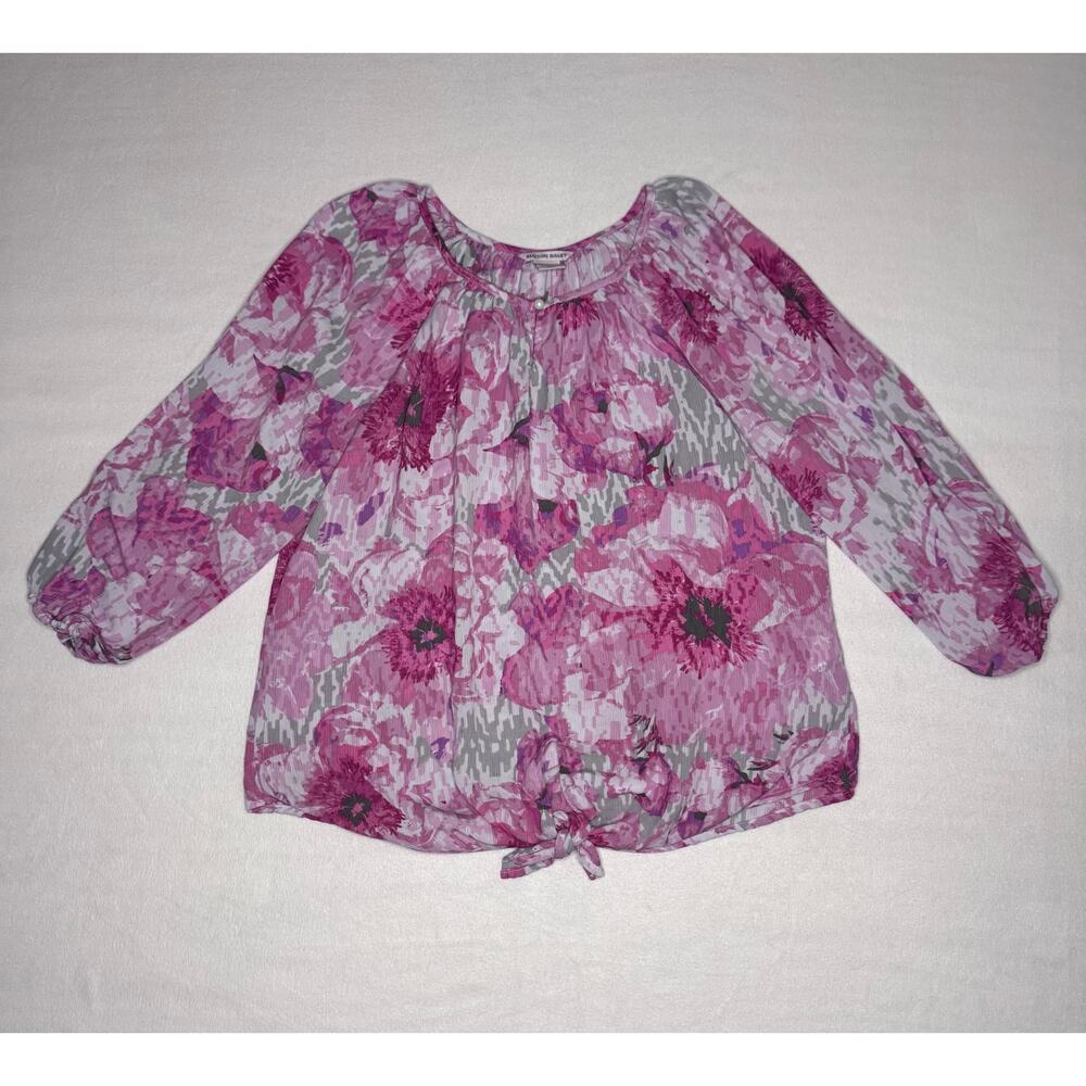 Pink Floral Casual Blouse